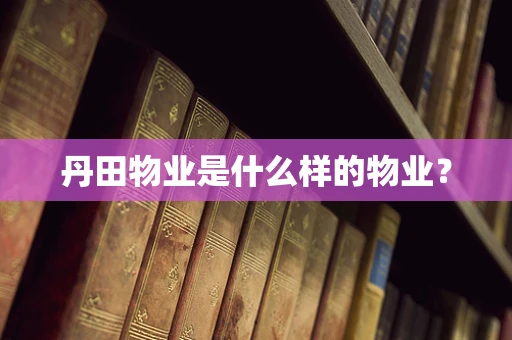 丹田物业是什么样的物业？