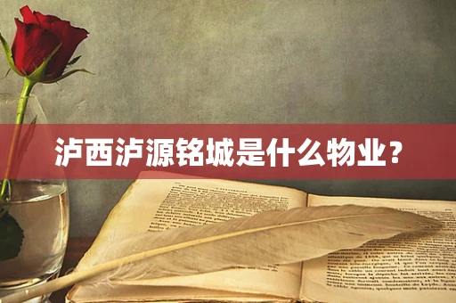 泸西泸源铭城是什么物业？