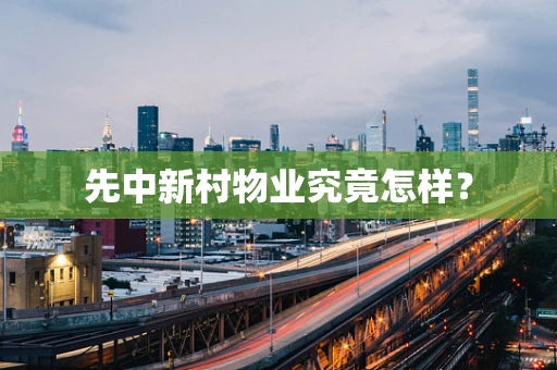 先中新村物业究竟怎样？