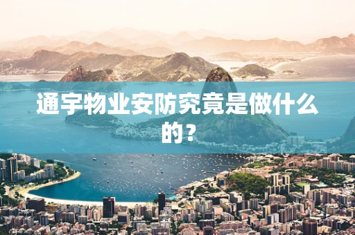 通宇物业安防究竟是做什么的？