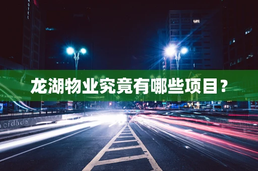 龙湖物业究竟有哪些项目？