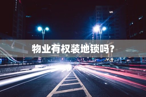 物业有权装地锁吗？
