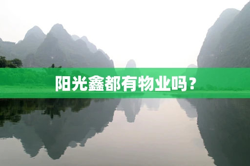 阳光鑫都有物业吗？