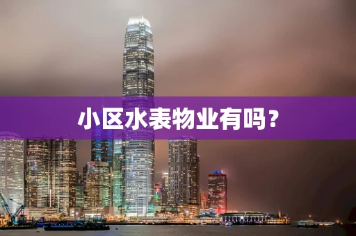 小区水表物业有吗？