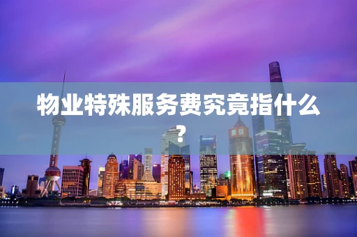 物业特殊服务费究竟指什么？