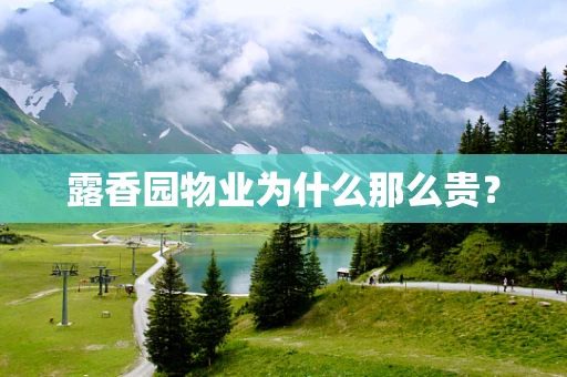 露香园物业为什么那么贵？