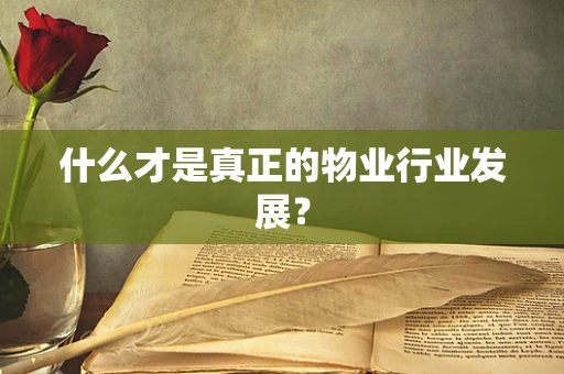 什么才是真正的物业行业发展？