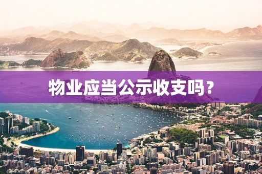 物业应当公示收支吗？