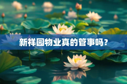 新祥园物业真的管事吗？