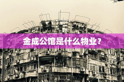 金成公馆是什么物业？