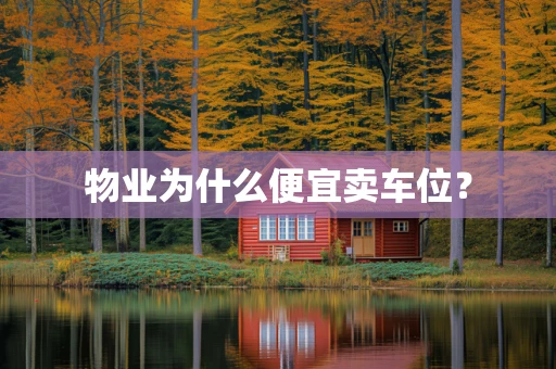 物业为什么便宜卖车位？