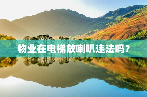 物业在电梯放喇叭违法吗？