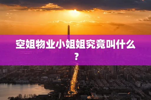 空姐物业小姐姐究竟叫什么？