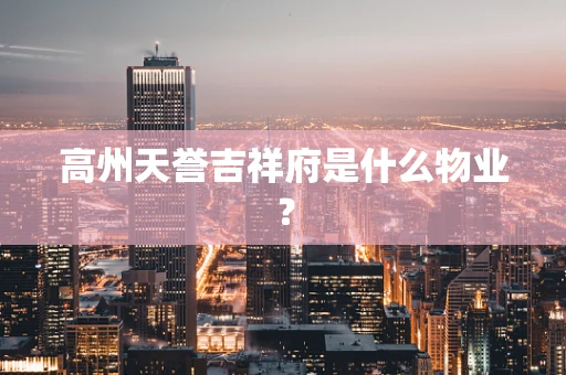 高州天誉吉祥府是什么物业？