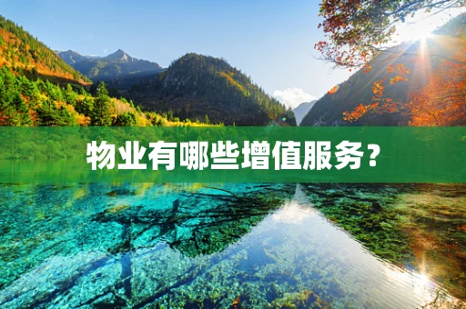 物业有哪些增值服务？