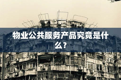 物业公共服务产品究竟是什么？