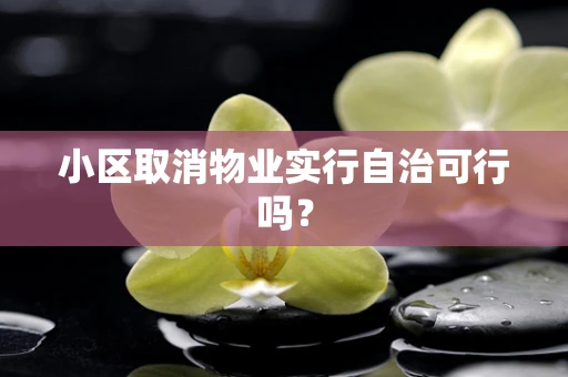 小区取消物业实行自治可行吗？