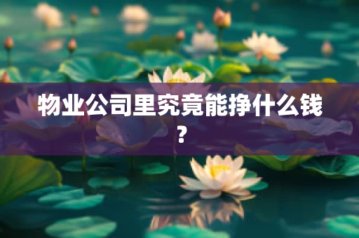 物业公司里究竟能挣什么钱？