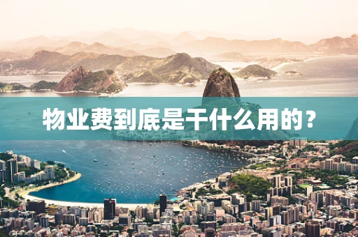 物业费到底是干什么用的？