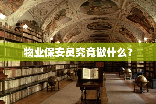 物业保安员究竟做什么？