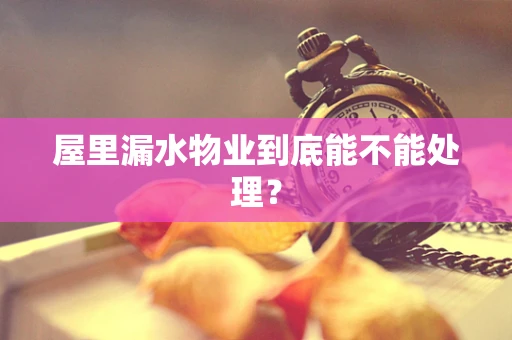 屋里漏水物业到底能不能处理？
