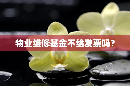 物业维修基金不给发票吗？