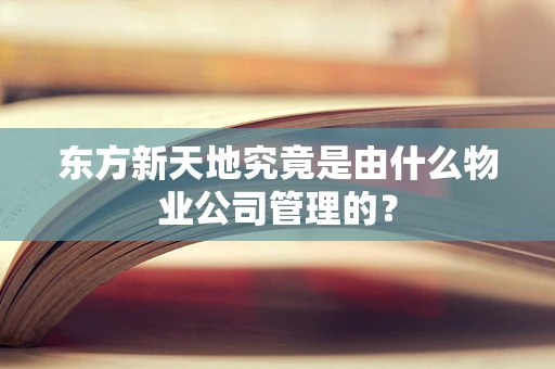 东方新天地究竟是由什么物业公司管理的？