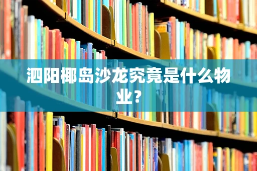 泗阳椰岛沙龙究竟是什么物业？