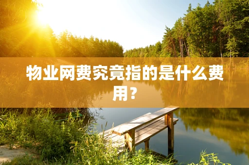 物业网费究竟指的是什么费用？