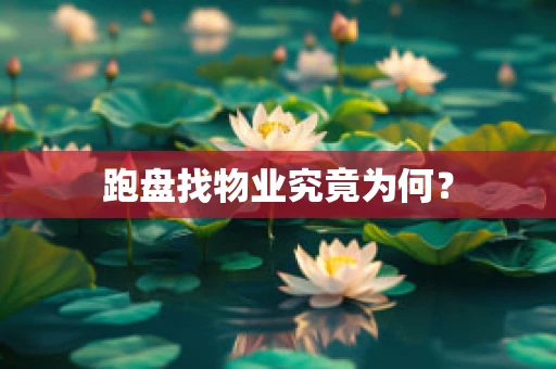 跑盘找物业究竟为何？