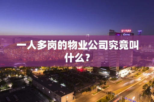 一人多岗的物业公司究竟叫什么？