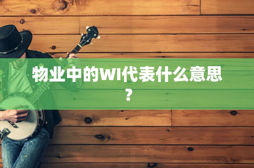 物业中的WI代表什么意思？