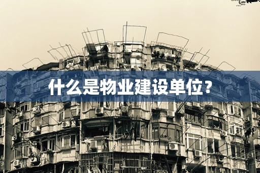 什么是物业建设单位？