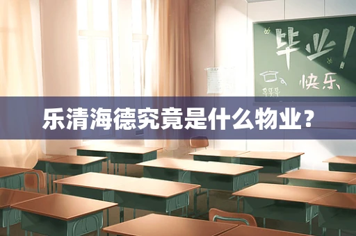乐清海德究竟是什么物业？