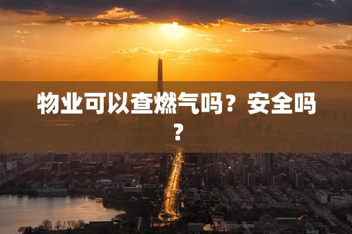物业可以查燃气吗？安全吗？