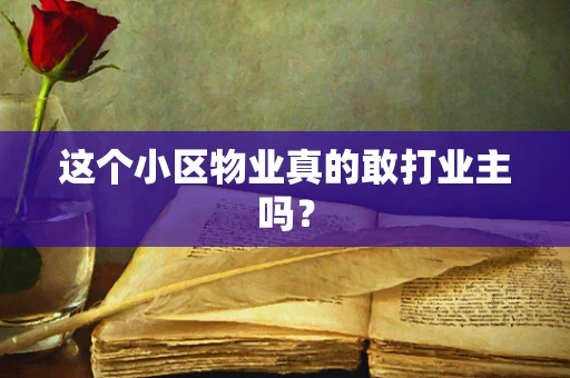 这个小区物业真的敢打业主吗？