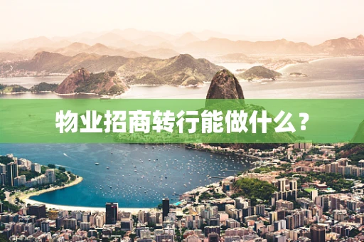 物业招商转行能做什么？