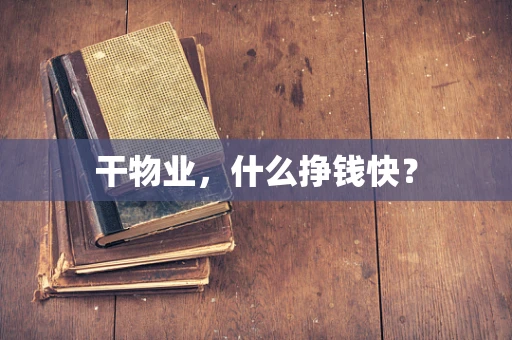 干物业，什么挣钱快？