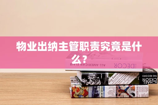 物业出纳主管职责究竟是什么？