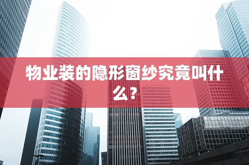 物业装的隐形窗纱究竟叫什么？