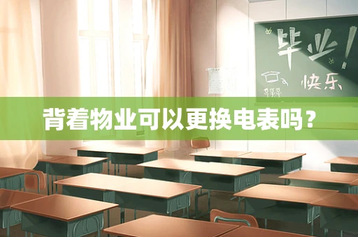 背着物业可以更换电表吗？