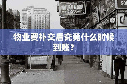 物业费补交后究竟什么时候到账？