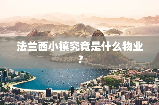 法兰西小镇究竟是什么物业？