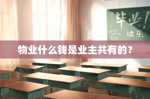 物业什么钱是业主共有的？