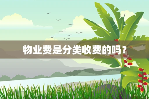 物业费是分类收费的吗？