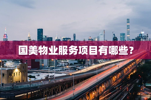 国美物业服务项目有哪些？