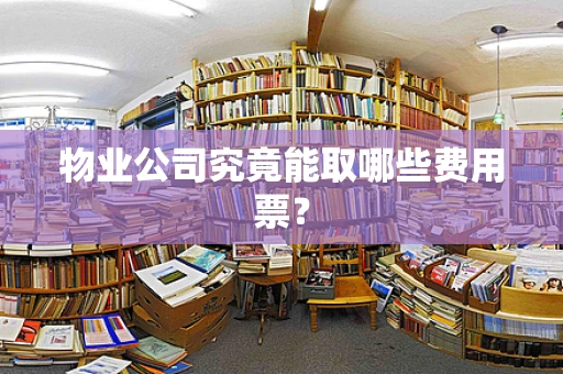 物业公司究竟能取哪些费用票？