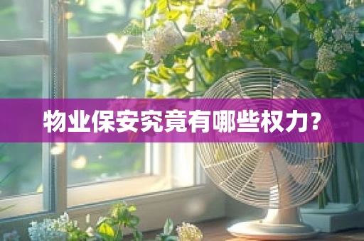 物业保安究竟有哪些权力？