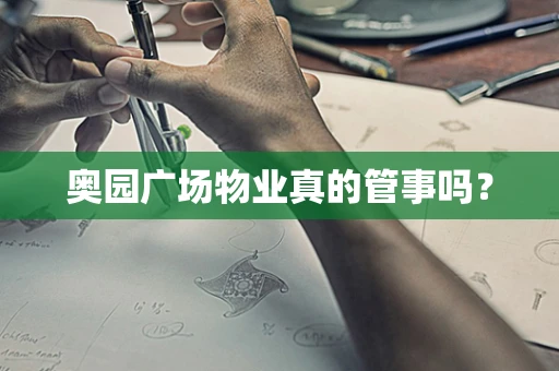 奥园广场物业真的管事吗？