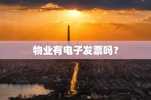 物业有电子发票吗？